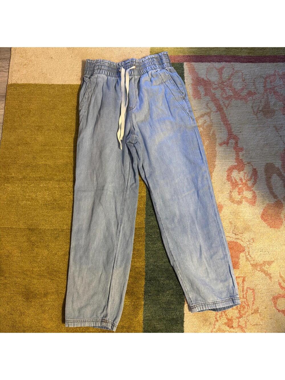 Womens Kensie Jeans Elastic Waist Denim with drawstring Size XS